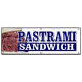 Signmission PASTRAMI SANDWICH BANNER SIGN Yiddish food restaurant butcher shop B-72 Pastrami Sandwich